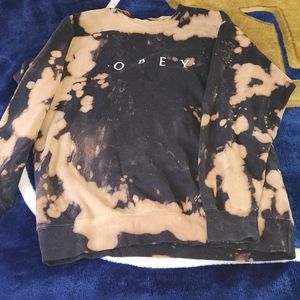 Obey Tye dye crewneck sweater.